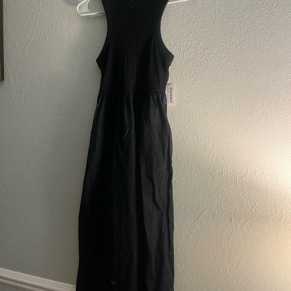 Old Navy Black Midi Dress